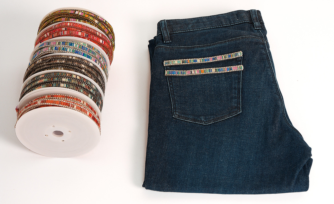 galon, perles, thermocollant, vêtements, accessoires