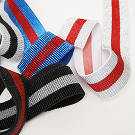 ruban, élastique, stripe, métal, bobine, polyester