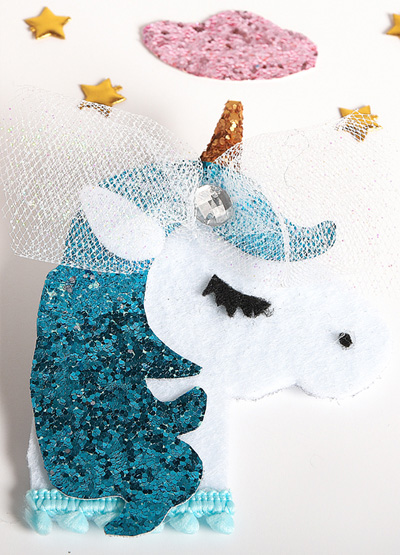 Barrettes, pompon, chat, fille, DIY, glitter, création